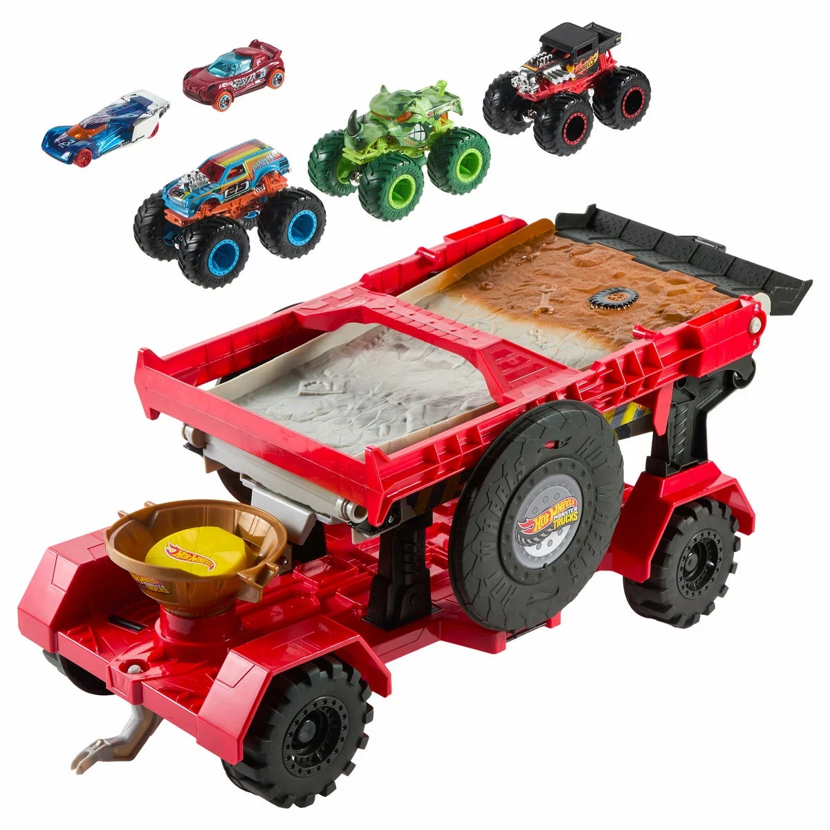 Hot Wheels Monster Trucks Downhill Race & Go Playset (4+ Years), view 2
