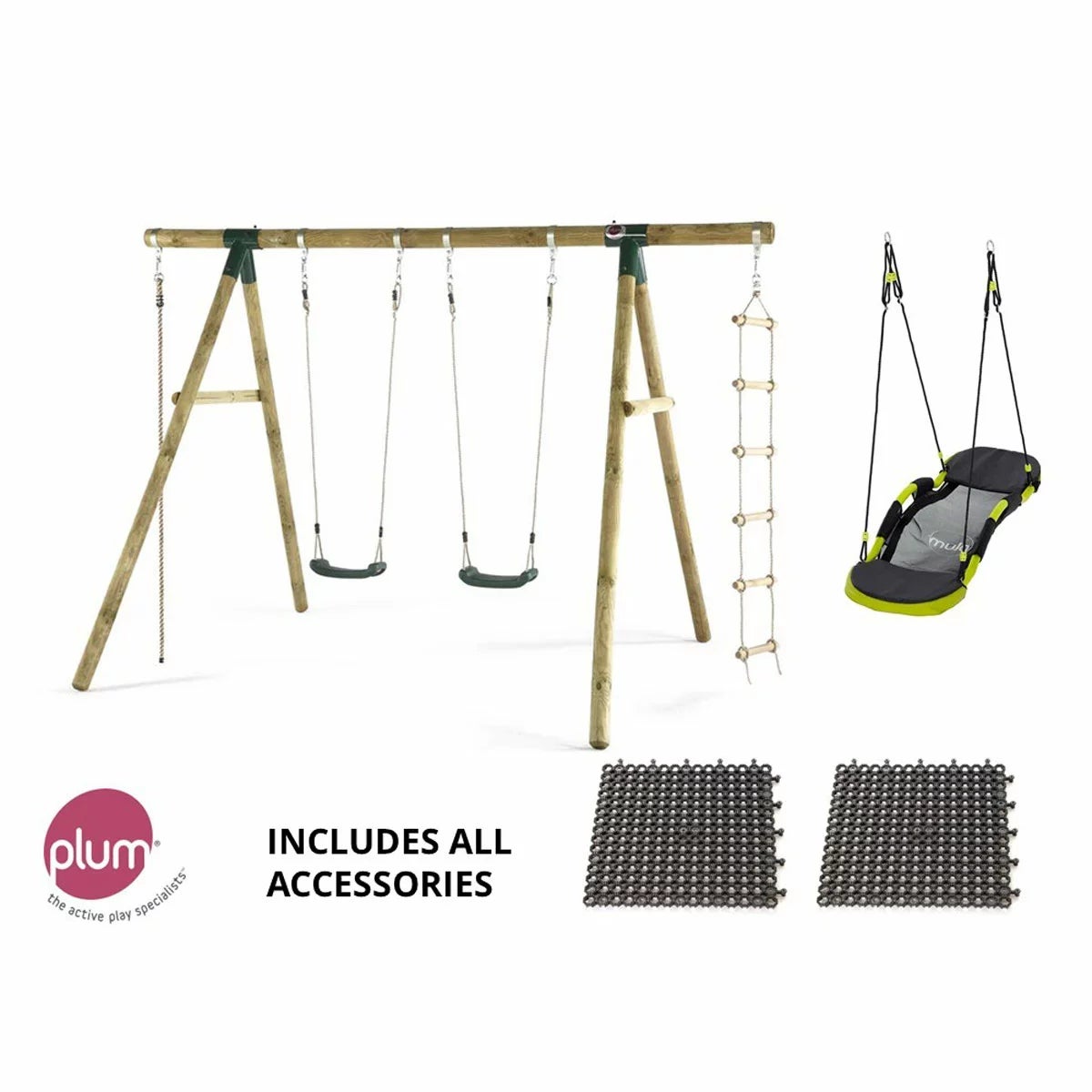 Plum Ultimate III Premium Wood Swing (3-10 Years)
