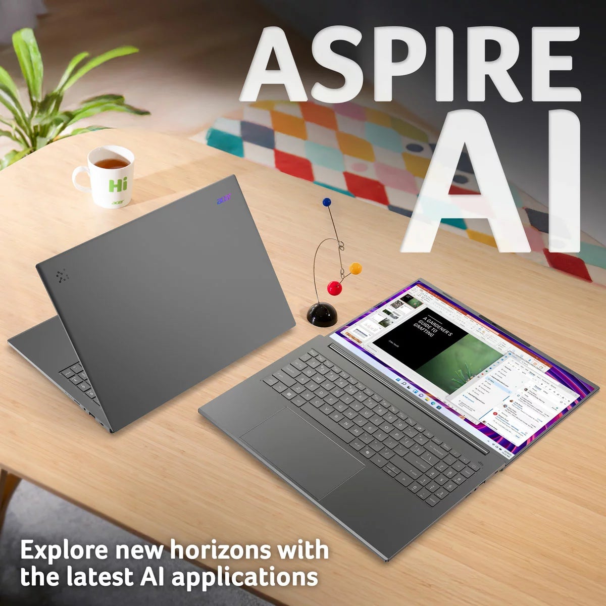 Acer Aspire, Copilot+ PC, AMD Ryzen AI 7, 16GB RAM, 512GB SSD, 16 Inch OLED Laptop, NX.JLLEK.00K, view 2