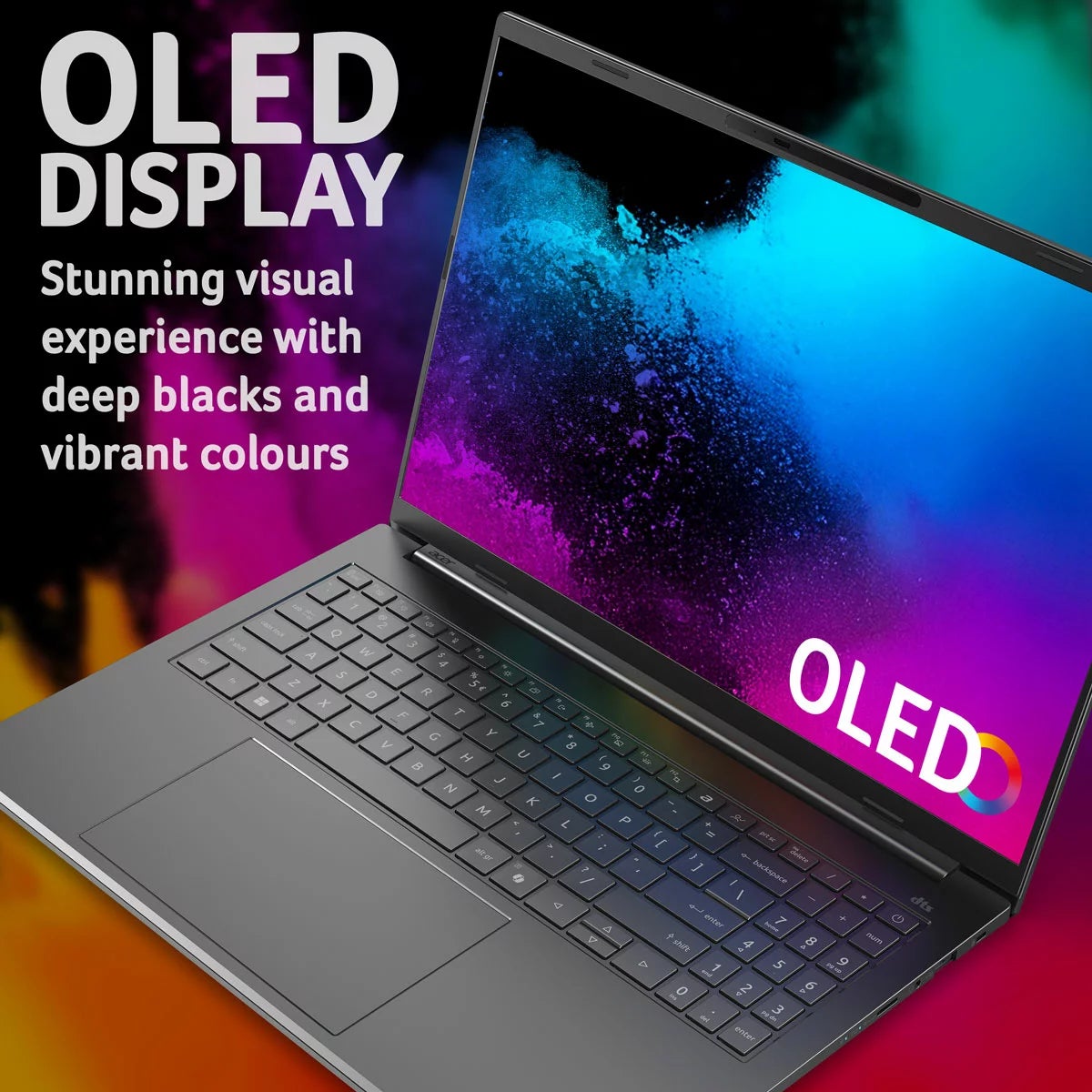 Acer Aspire, Copilot+ PC, AMD Ryzen AI 7, 16GB RAM, 512GB SSD, 16 Inch OLED Laptop, NX.JLLEK.00K, view 5