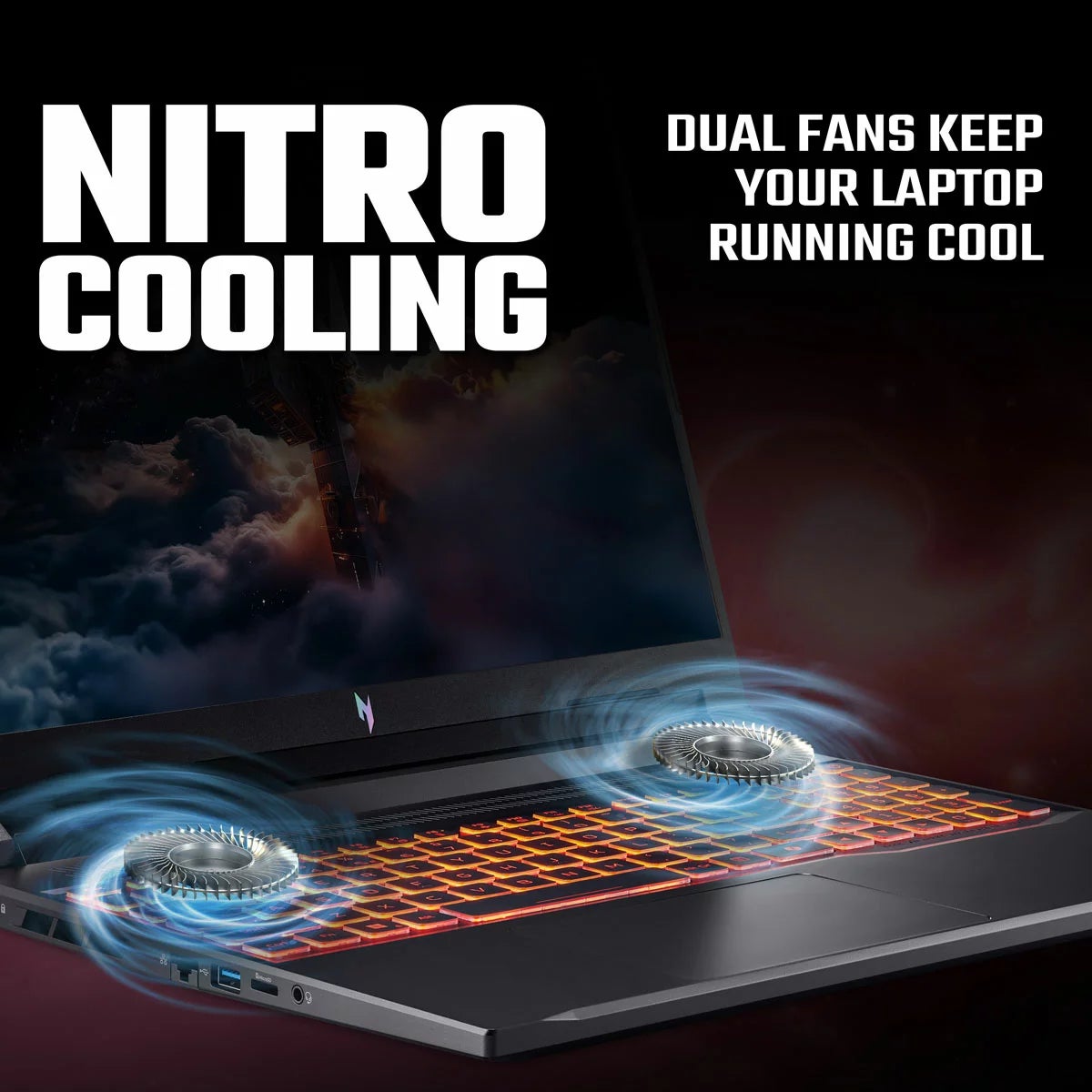 Acer Nitro V16 AI, AMD Ryzen 7, 16GB RAM, 512GB SSD, NVIDIA GeForce RTX 5070, 16 Inch Gaming Laptop, NH.QYYEK.008, view 6