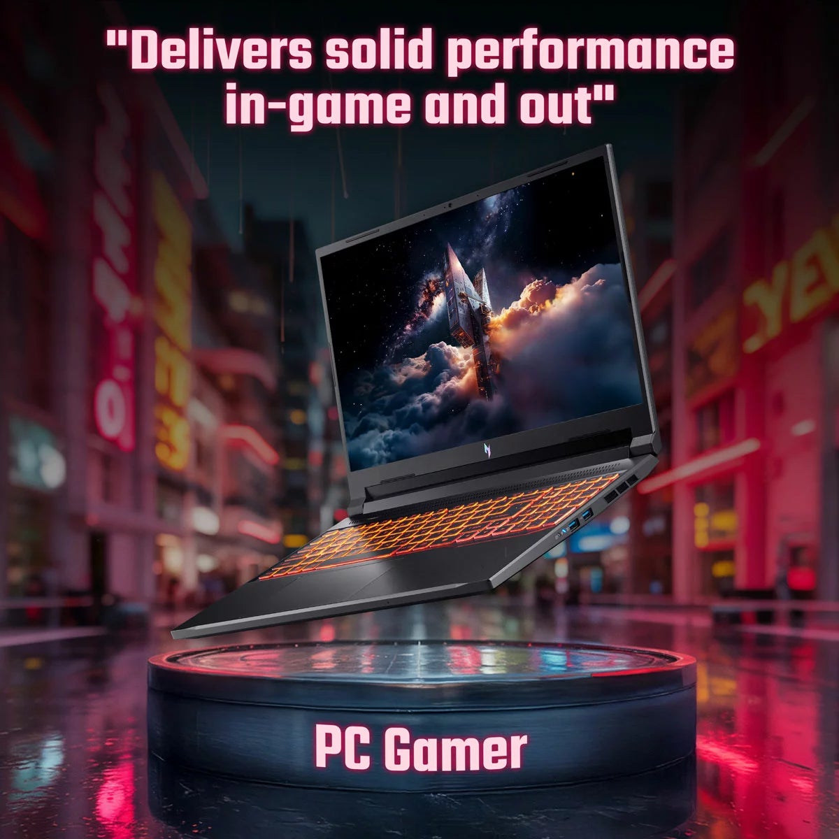 Acer Nitro V 16 AI, AMD Ryzen 7, 16GB RAM, 512GB SSD, NVIDIA GeForce RTX 5060, 16 Inch Gaming Laptop, NH.QYXEK.00H, view 3