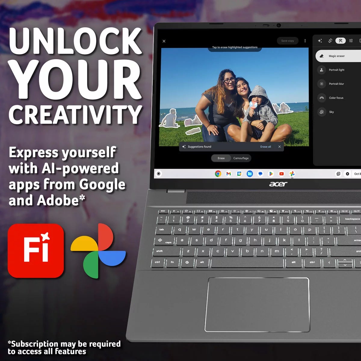 Acer Chromebook Plus, Intel Core 5, 8GB RAM, 128GB UFS, 16 Inch Laptop, NX.JCMEK.006, view 5