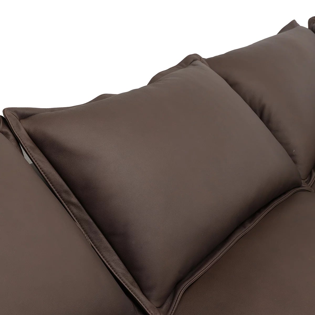 Simon Li Westbrook Brown Leather Corner Sofa, view 6