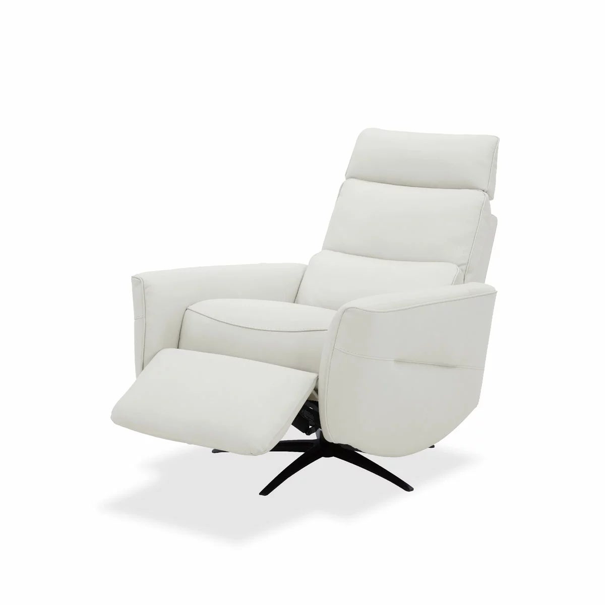 Aiden & Ivy Spencer Cream Leather Manual Reclining Chair, view 8