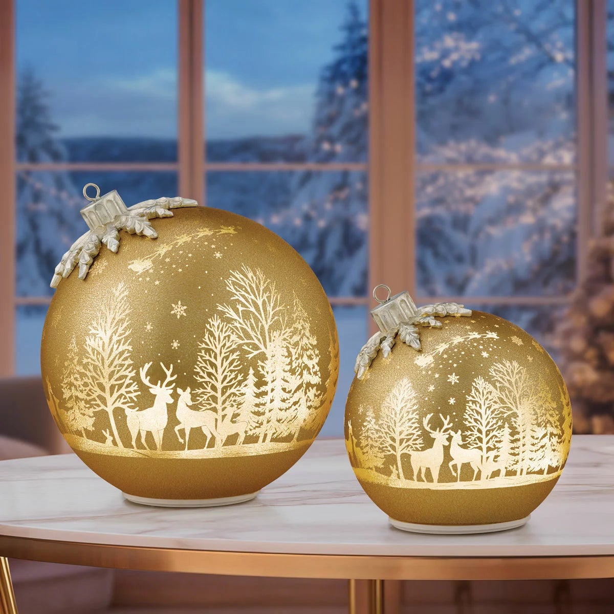 Glass Rotating Balls Assortment- Set of 2, view 3