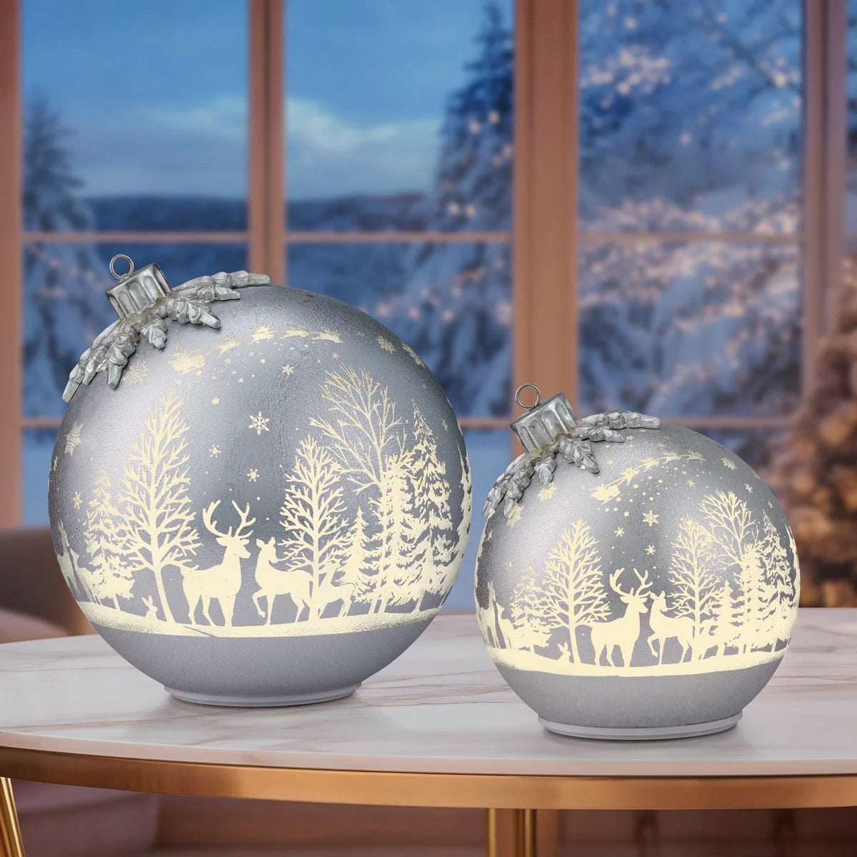 Glass Rotating Balls Assortment- Set of 2, view 2
