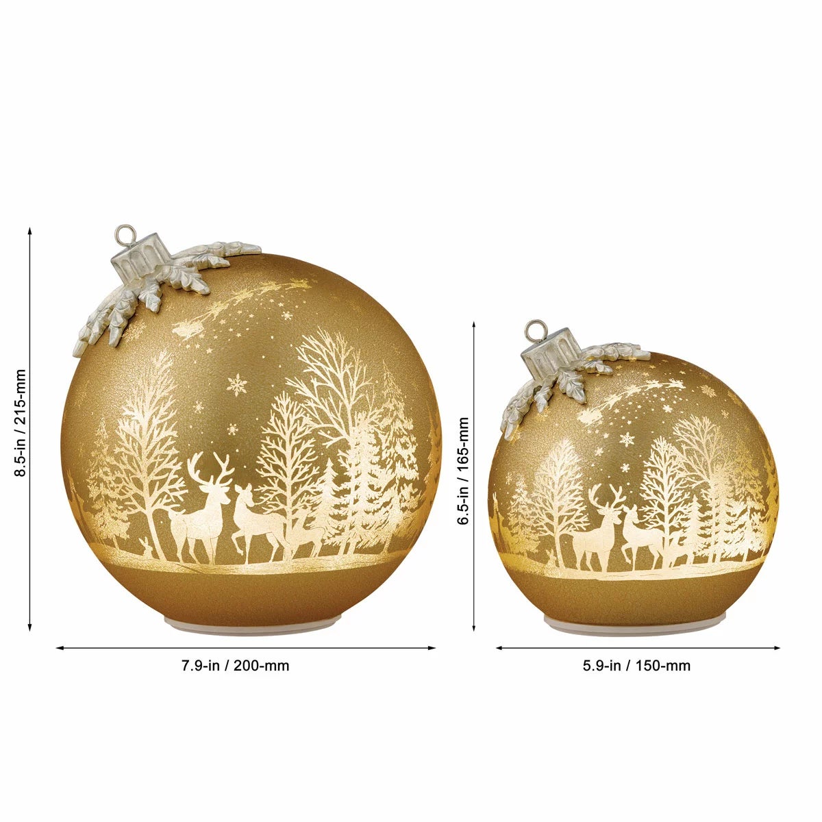Glass Rotating Balls Assortment- Set of 2, view 12