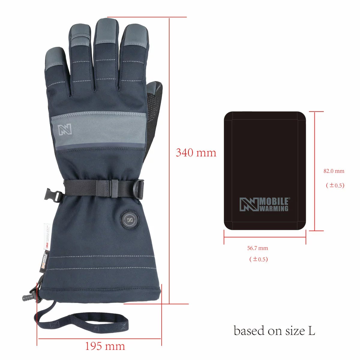 Mobile Warming® Heated Gloves in 5 Sizes, view 3