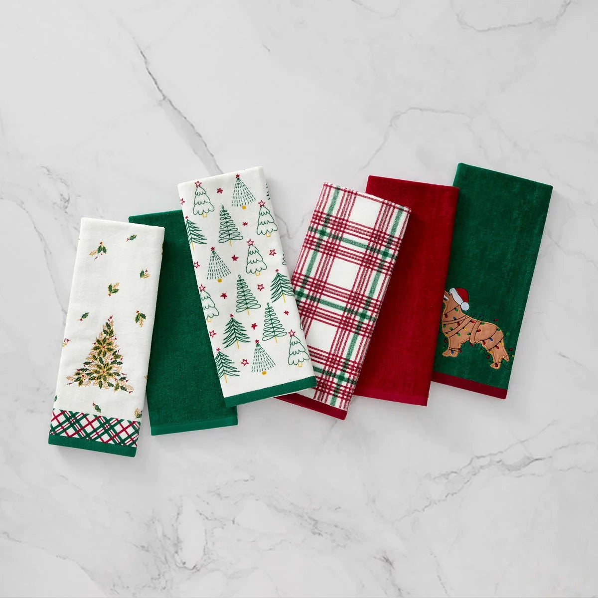 Lenox Holiday Kitchen Towels 6 Pack, In 3 Designs, view 6