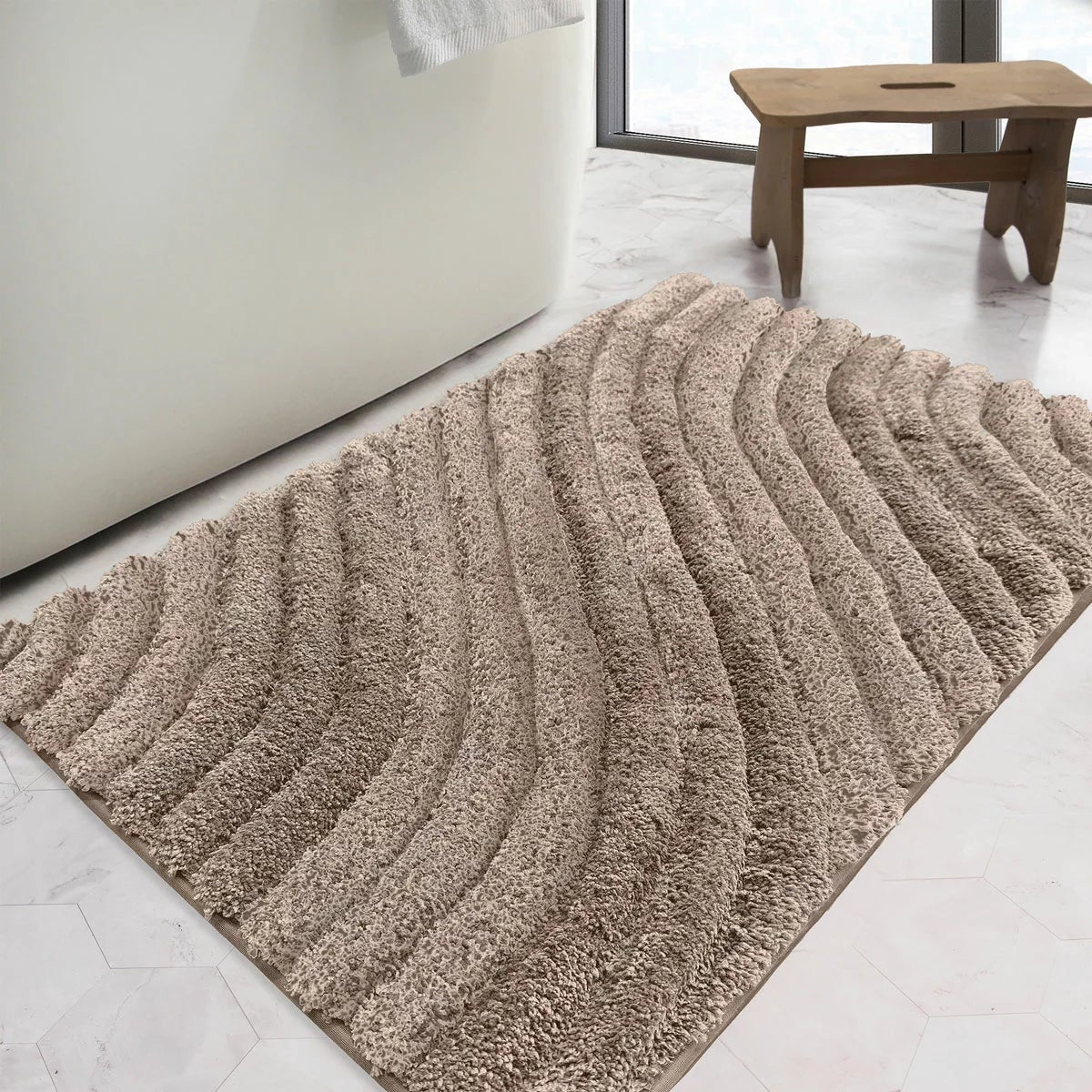 Safdie Tufted Wave Bath Mat, 56 x 91 cm, view 2