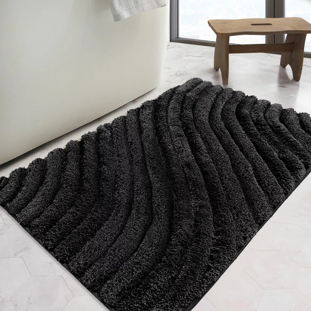 Safdie Tufted Wave Bath Mat, 56 x 91 cm, view 7