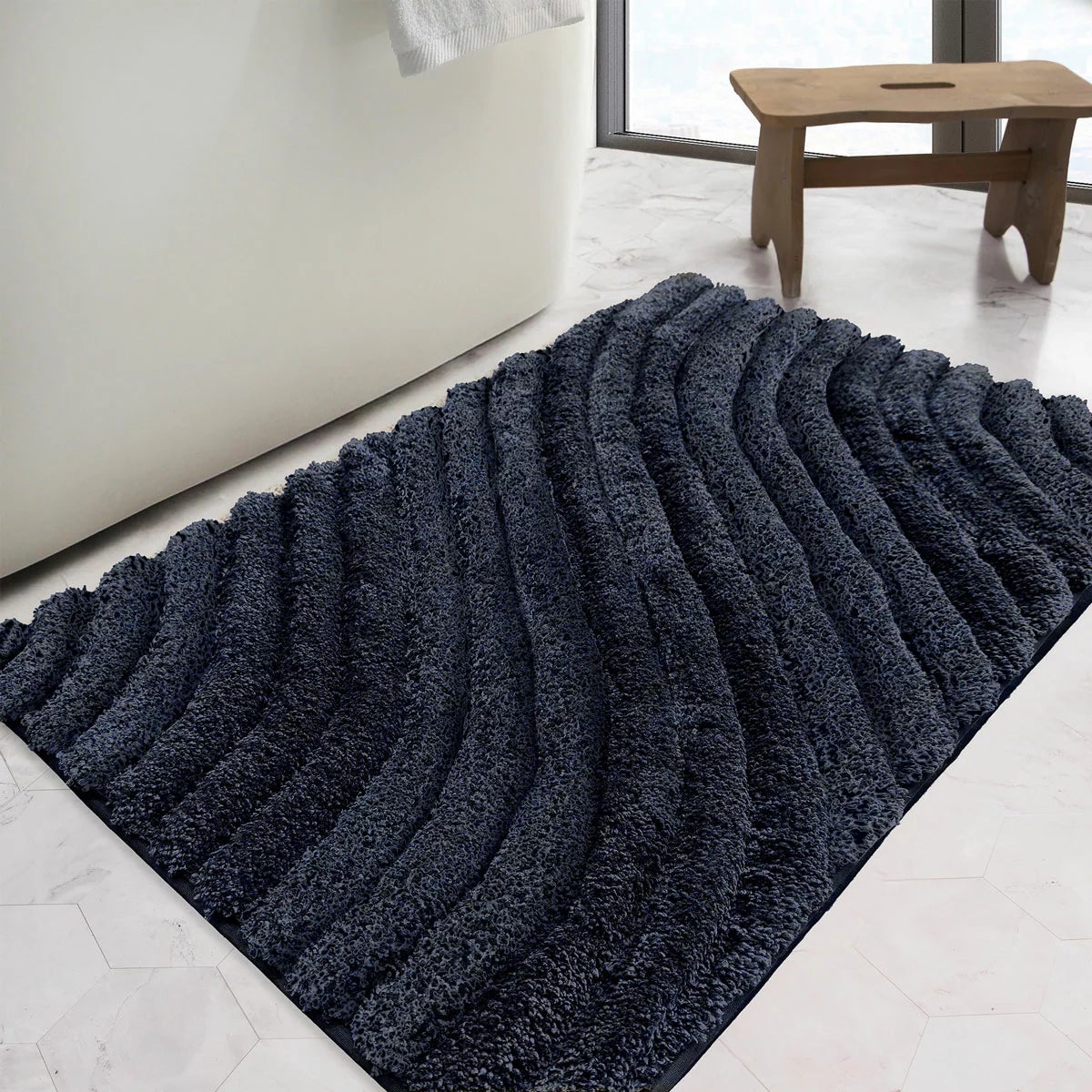 Safdie Tufted Wave Bath Mat, 56 x 91 cm, view 11