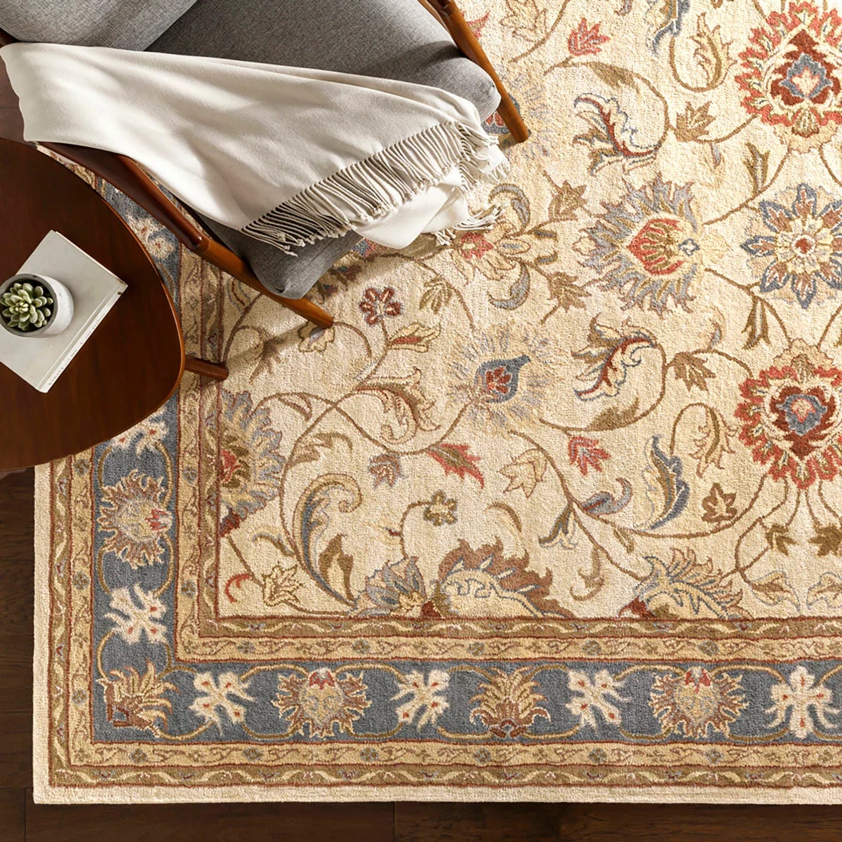 Livabliss Caeser Cream Wool Rug, in 3 Sizes, view 2