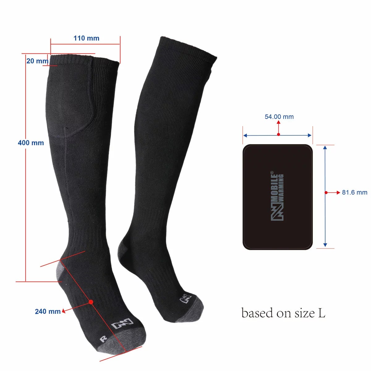 Mobile Warming® Heated Socks in 2 Sizes, view 4
