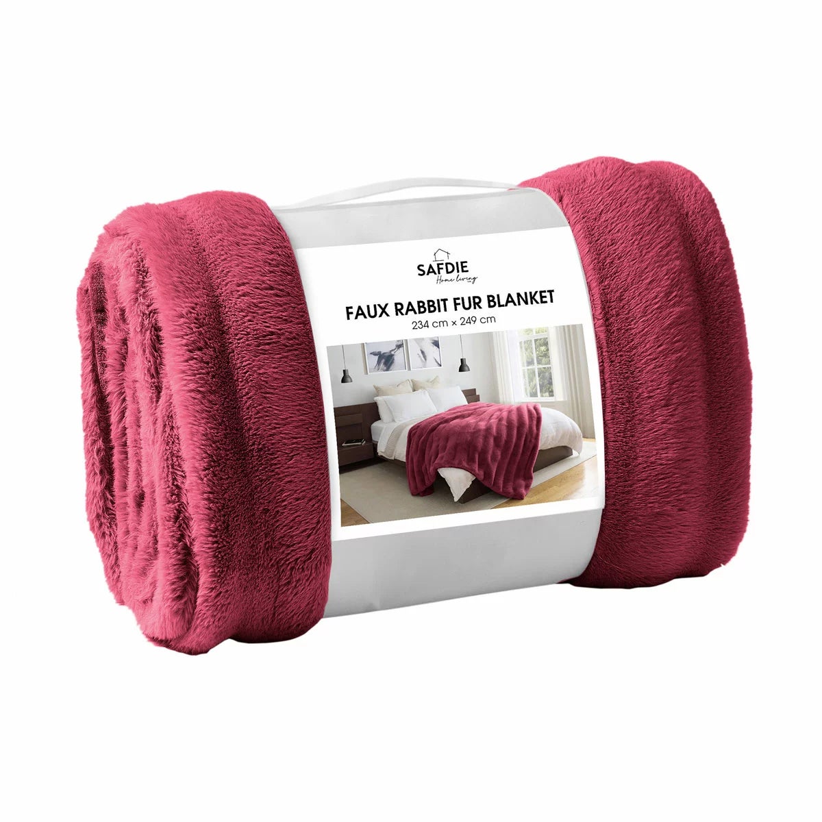 Safdie Faux Rabbit Fur Blanket, 234 x 249 cm, view 6
