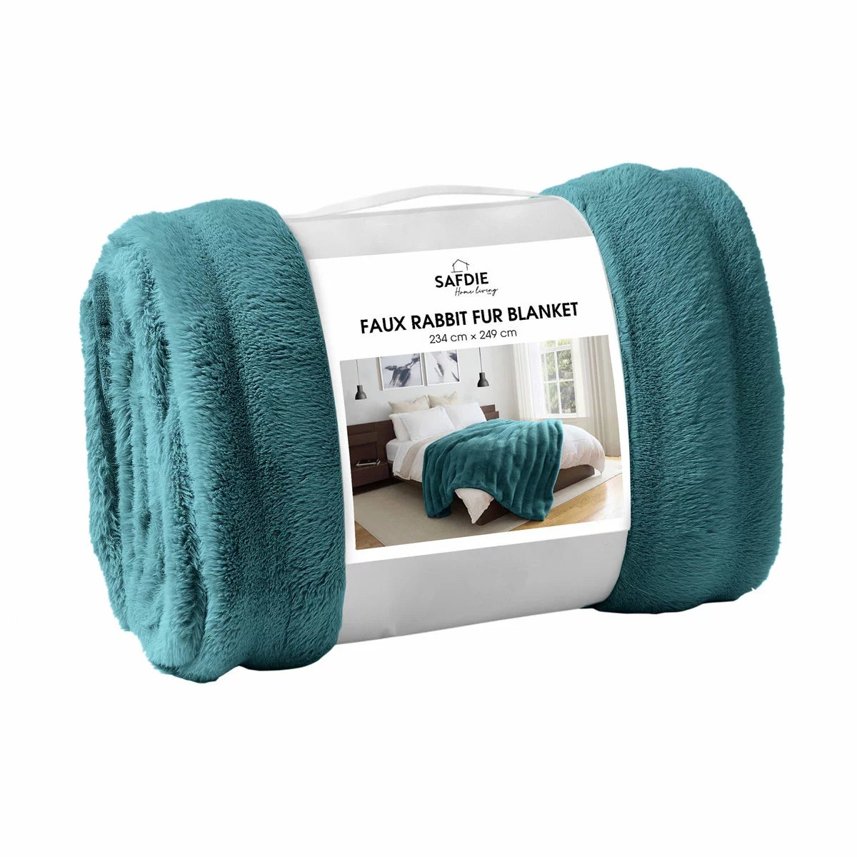 Safdie Faux Rabbit Fur Blanket, 234 x 249 cm, view 11