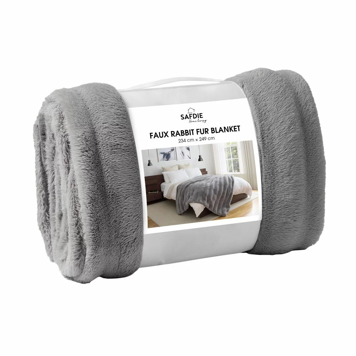 Safdie Faux Rabbit Fur Blanket, 234 x 249 cm, view 15