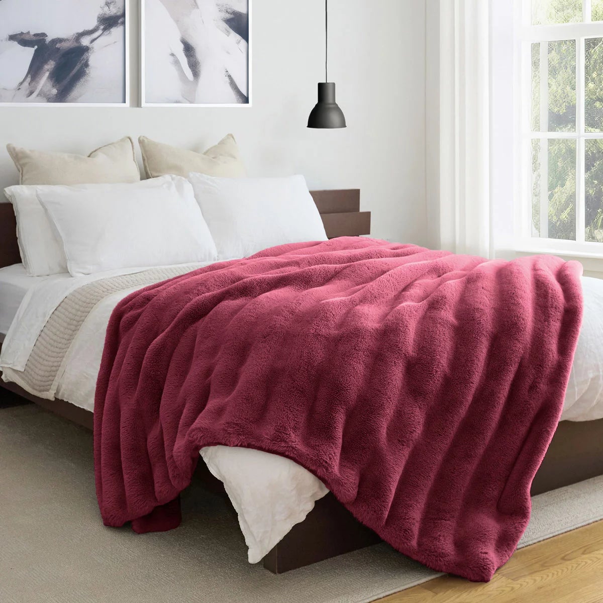 Safdie Faux Rabbit Fur Blanket, 234 x 249 cm, view 17