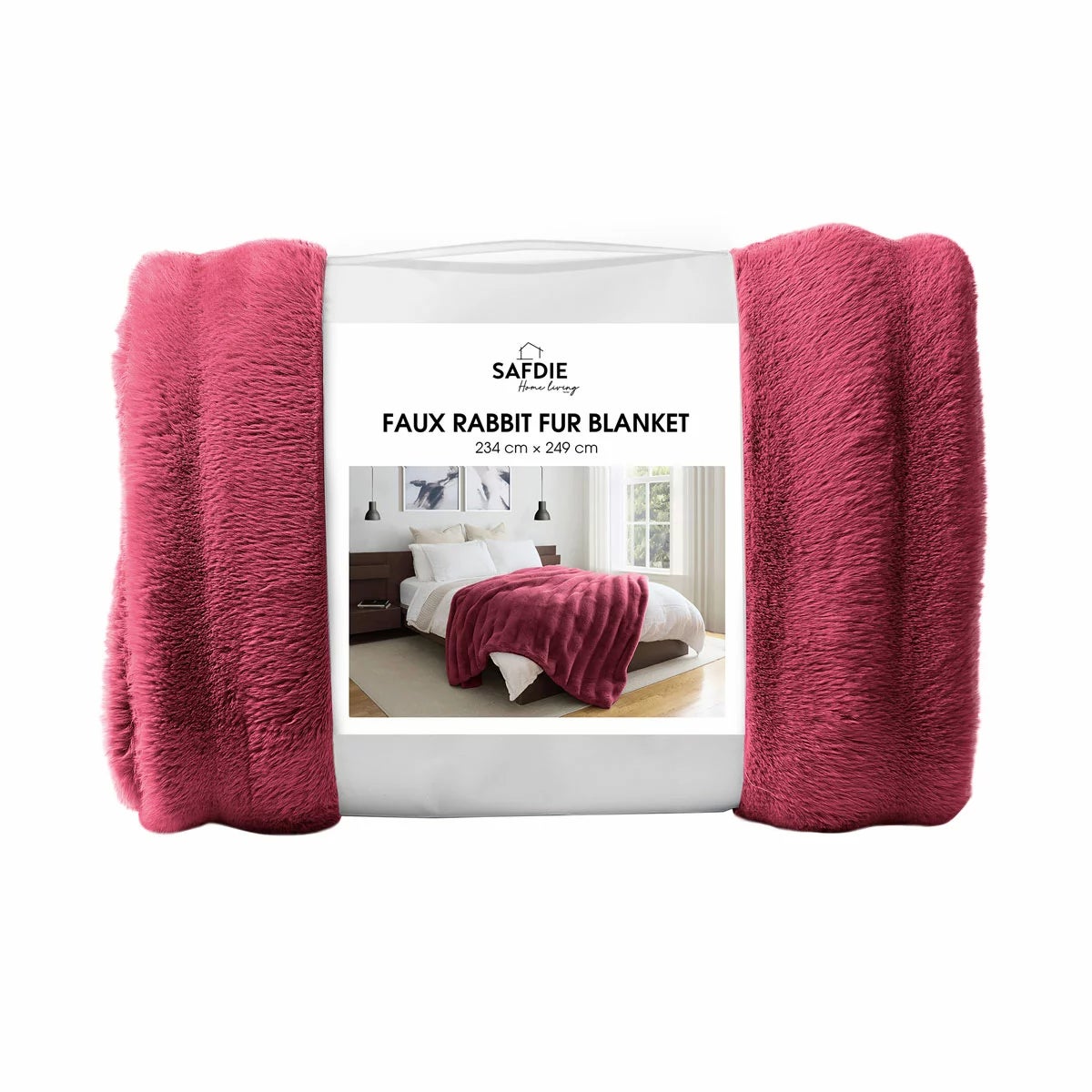 Safdie Faux Rabbit Fur Blanket, 234 x 249 cm, view 21