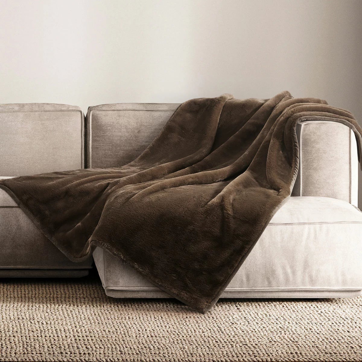 Mon Chateau Faux Fur Throw, 152 x 177 cm