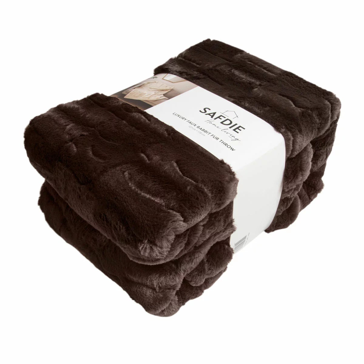 Safdie Luxury Faux Rabbit Fur Throw, 127 x 178 cm, view 12