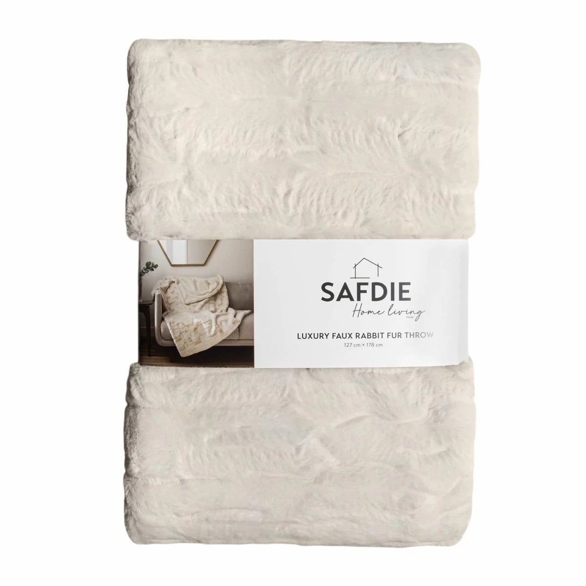 Safdie Luxury Faux Rabbit Fur Throw, 127 x 178 cm, view 18