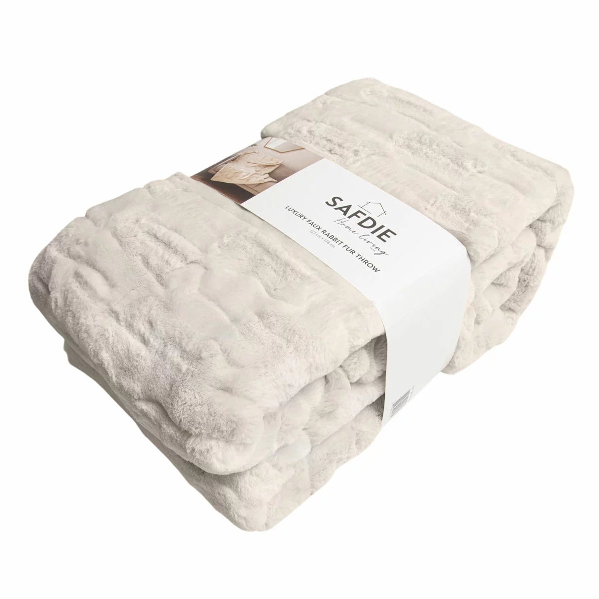 Safdie Luxury Faux Rabbit Fur Throw, 127 x 178 cm, view 17