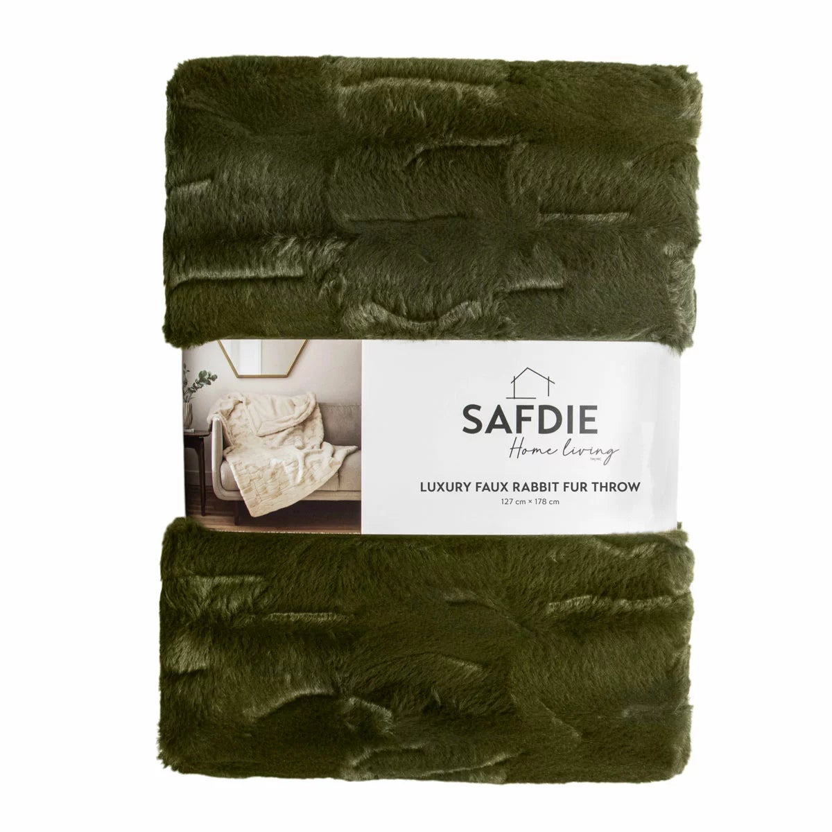 Safdie Luxury Faux Rabbit Fur Throw, 127 x 178 cm, view 23