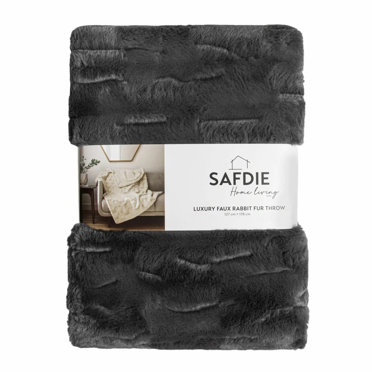 Safdie Luxury Faux Rabbit Fur Throw, 127 x 178 cm, view 28