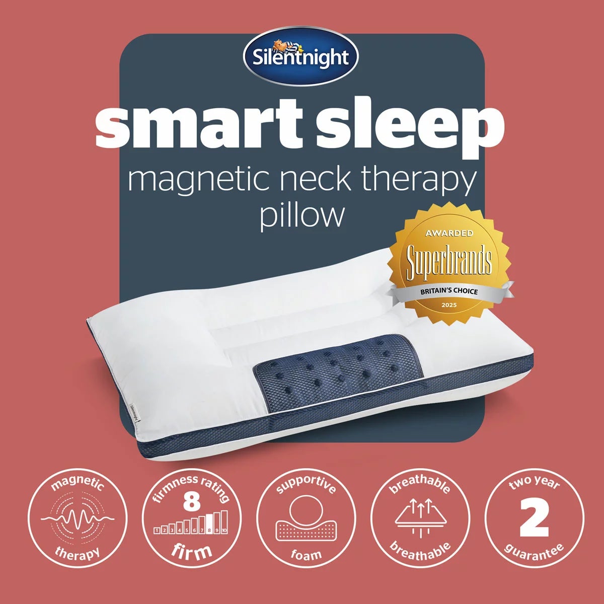 Silentnight Smart Sleep Magnetic Neck Therapy Pillow, view 7