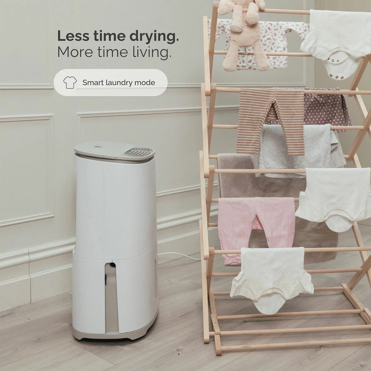MeacoDry Arete One 10L Dehumidifier & Air Purifier in Warm Pebble, view 6