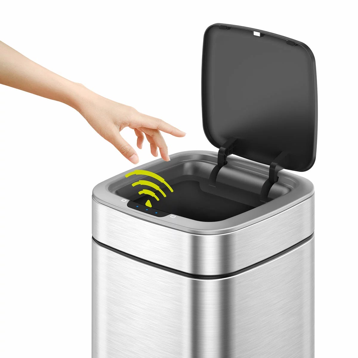 EKO Ecosmart Pro 10L Matte Stainless Steel Motion Sensor Bin, 2 Pack, view 4