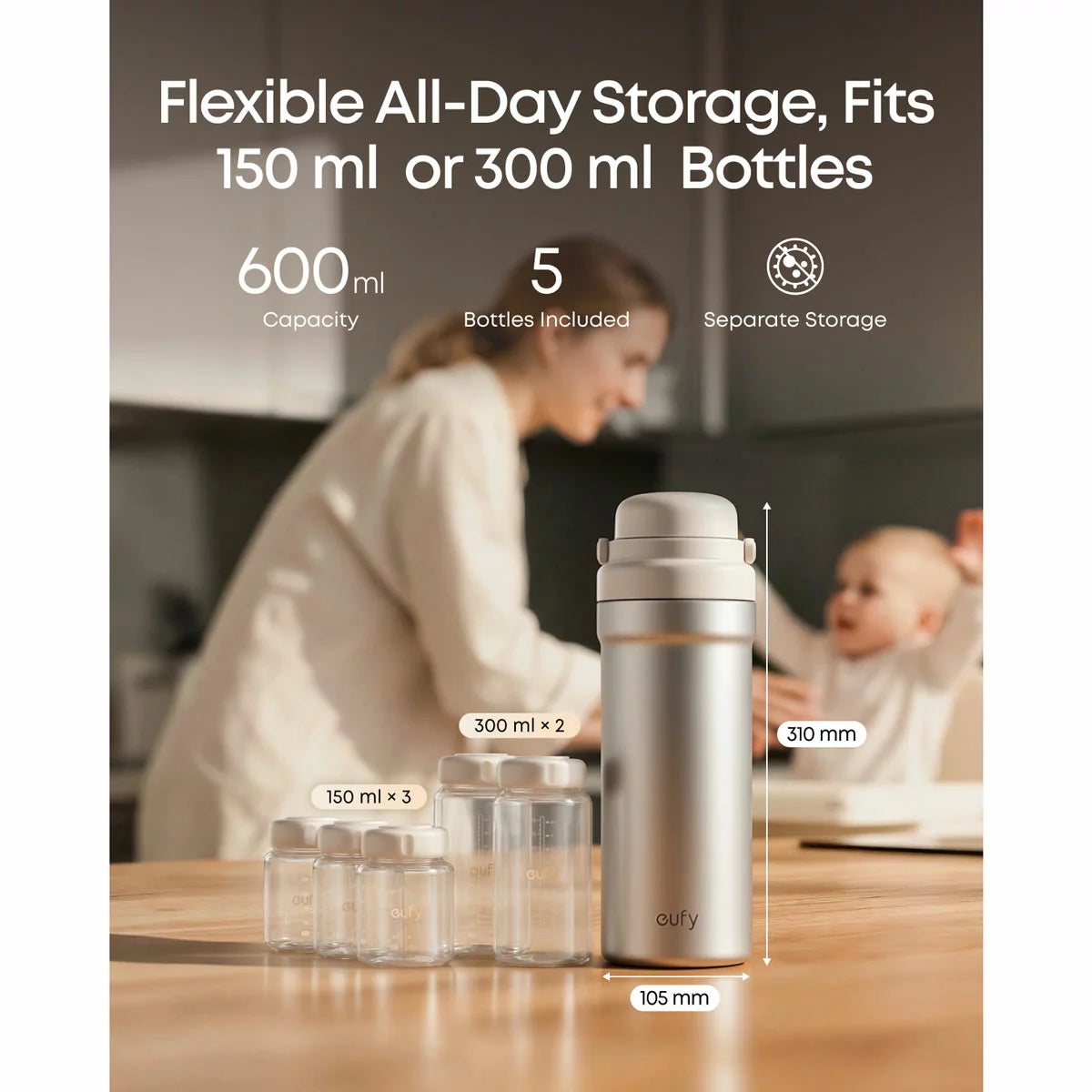 eufy E10 Portable Milk Cooler, view 3