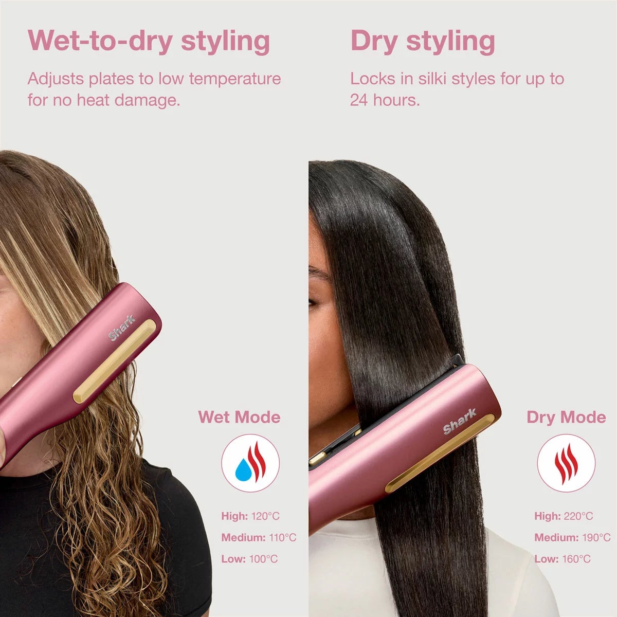 Shark HT401UKPU SilkiPro Hair Straightener & Hair Dryer, view 12
