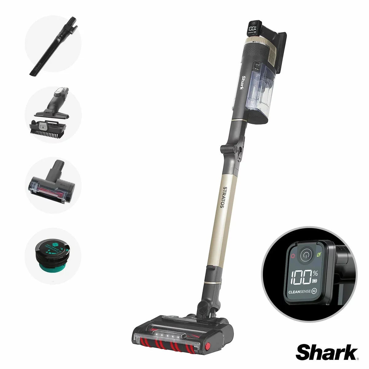 Shark IZ400UKT Stratos Anti Hair Wrap Plus Cordless Vacuum in Charcoal Grey & Copper