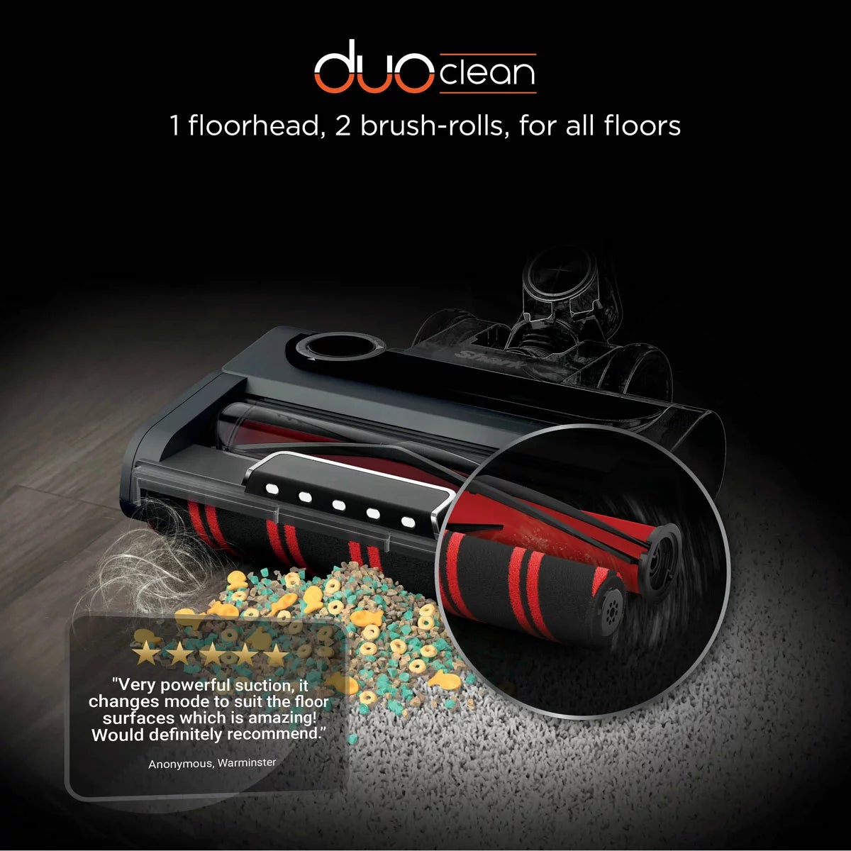 Shark IZ400UKT Stratos Anti Hair Wrap Plus Cordless Vacuum in Charcoal Grey & Copper, view 5