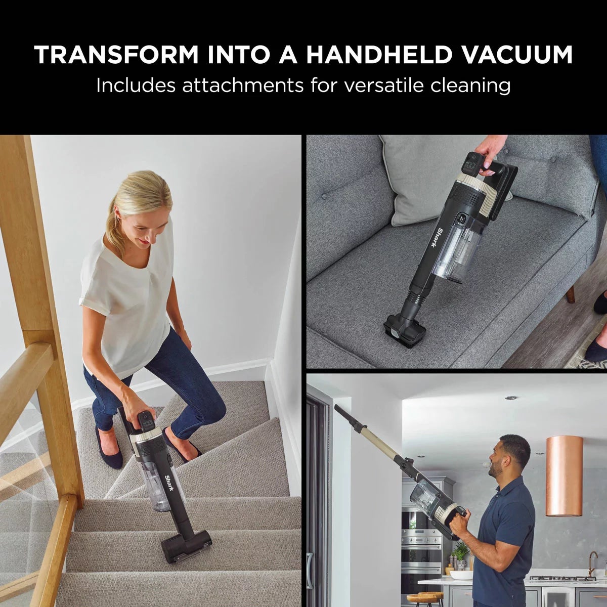 Shark IZ400UKT Stratos Anti Hair Wrap Plus Cordless Vacuum in Charcoal Grey & Copper, view 8