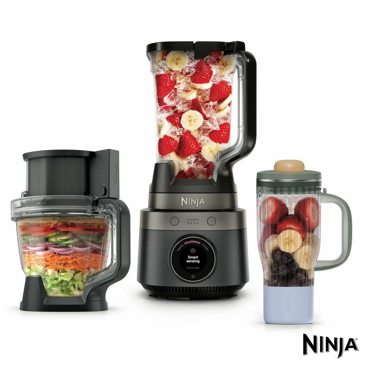 Ninja LB401UKBK CrushBOSS 3-in-1 Kitchen System With Food Processor & Tumbler in Oynx
