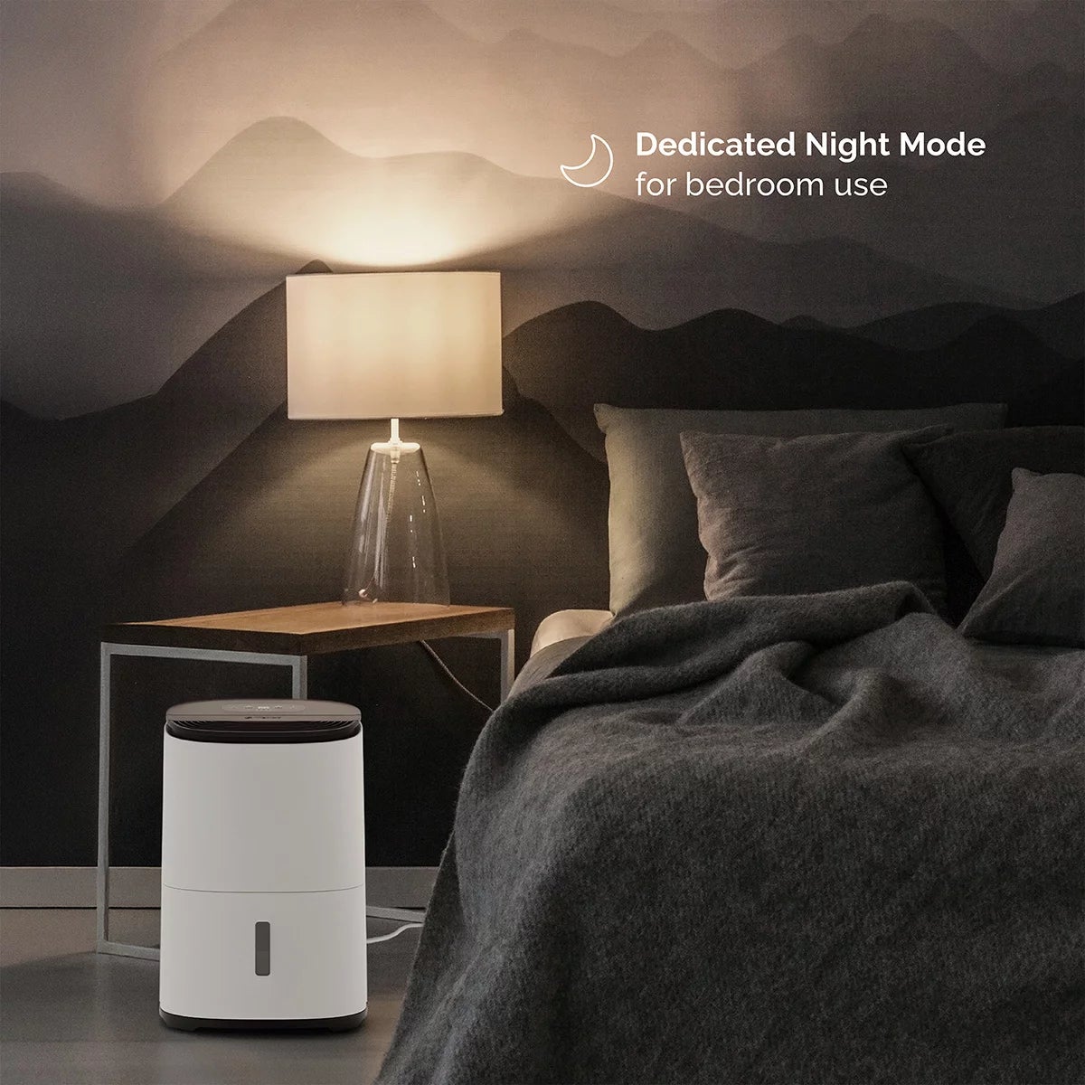 MeacoDry Arete One 12L Dehumidifier & Air Purifier in Warm Pebble, view 8
