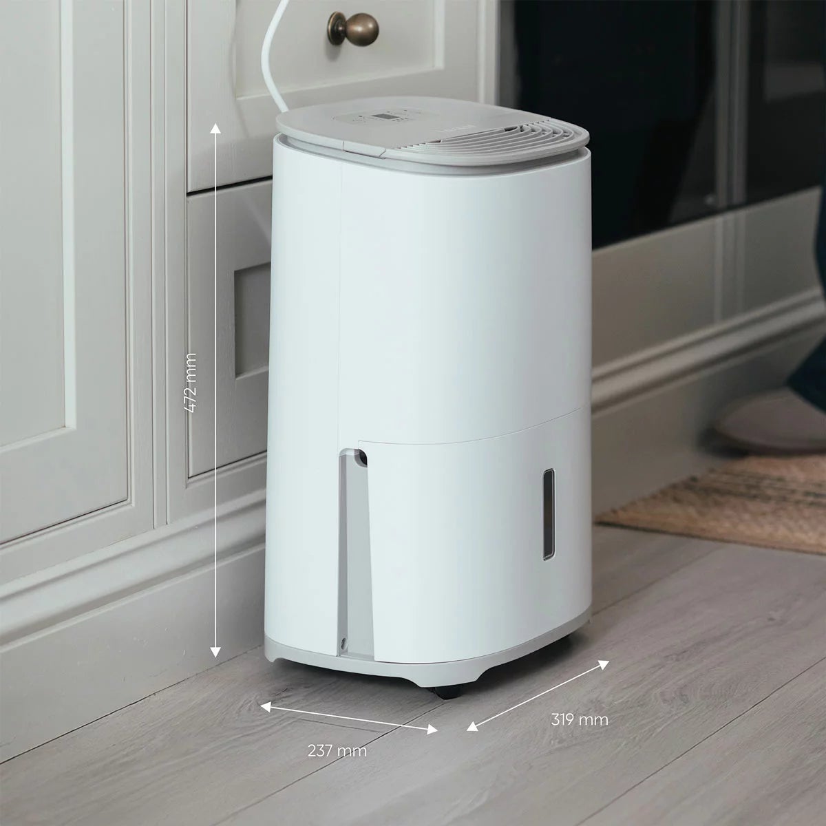 MeacoDry Arete One 12L Dehumidifier & Air Purifier in Warm Pebble, view 7