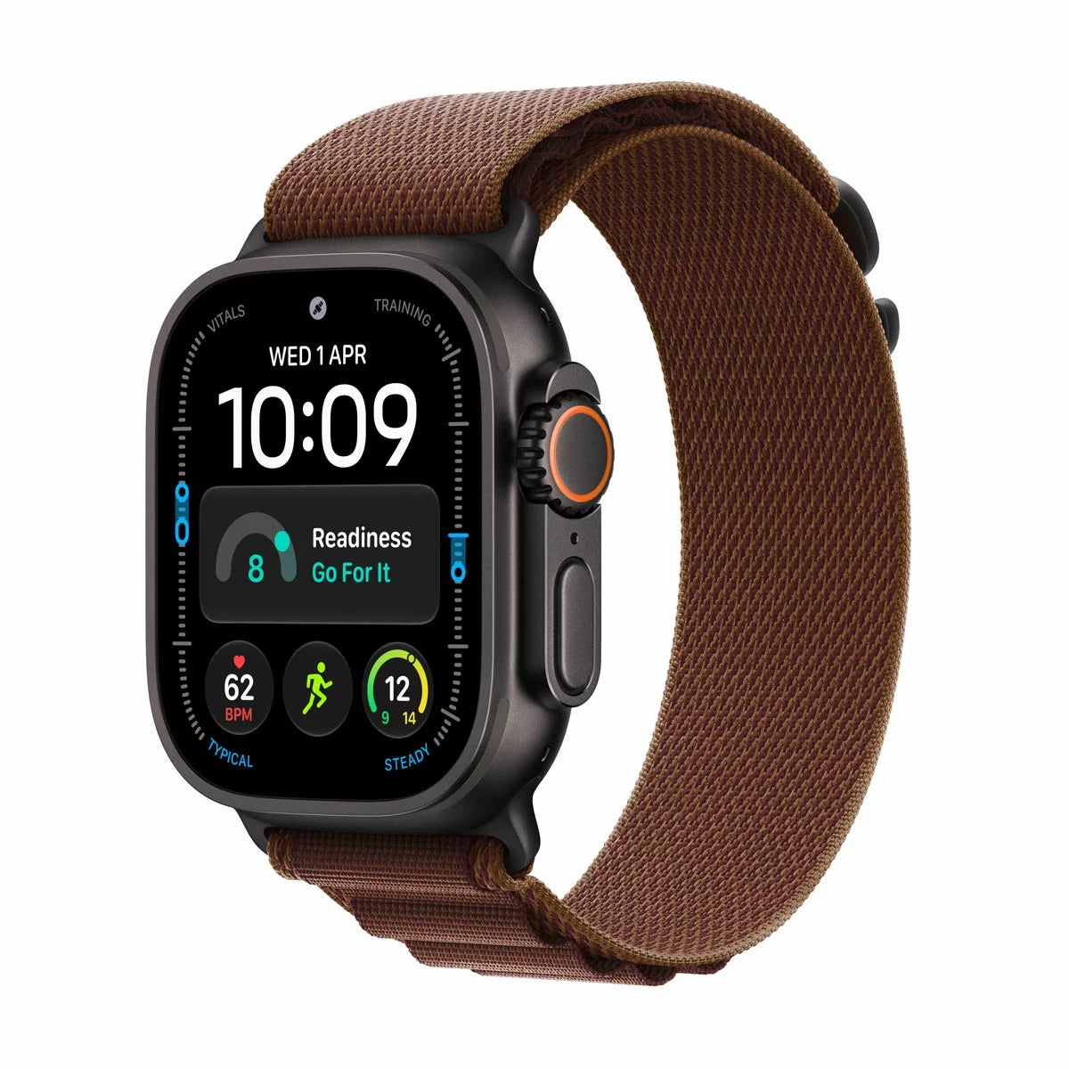 Apple Watch Ultra 4 GPS + Cellular, 49mm Titanium Case with Burgundy Alpine Loop, view 25