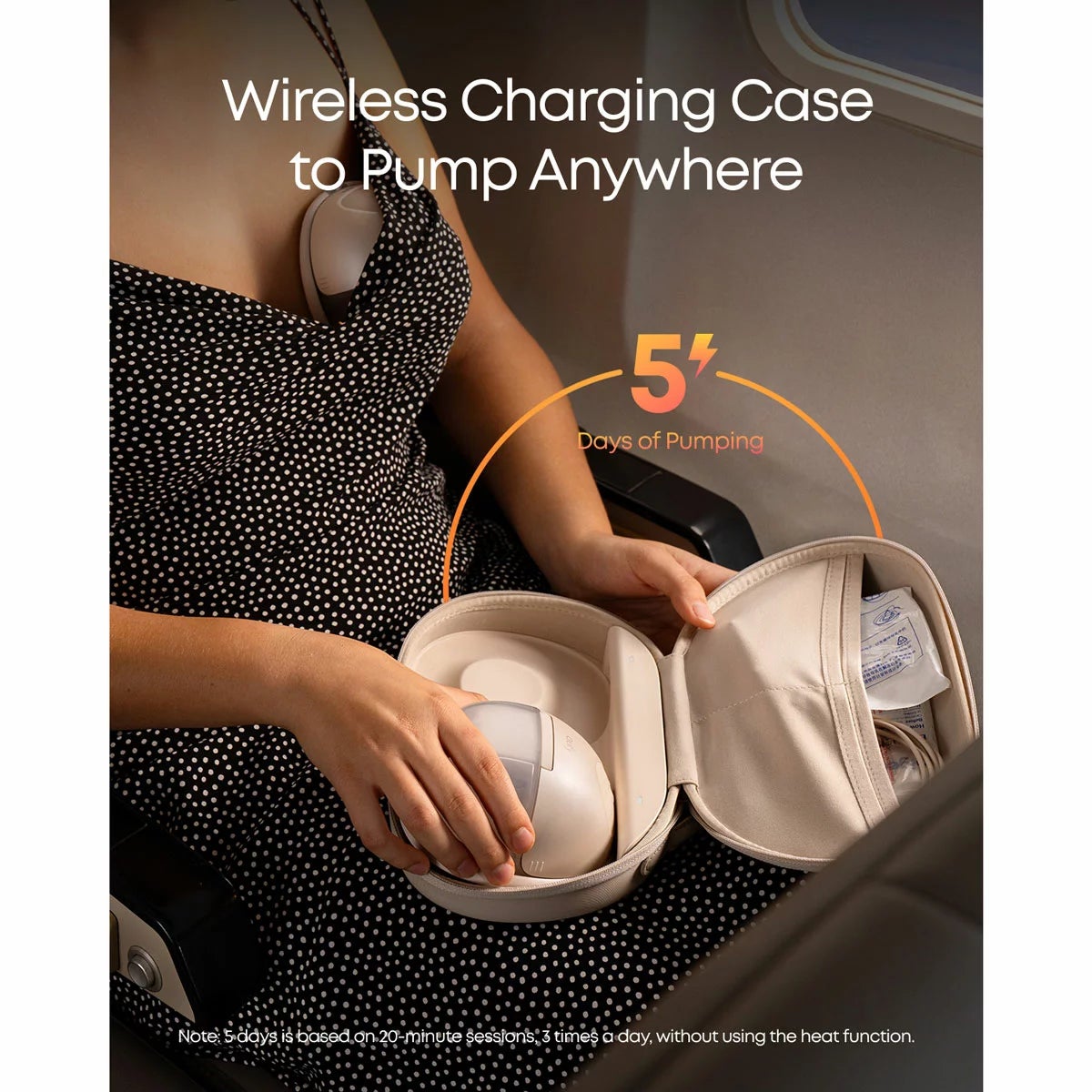 eufy S1 Pro Heated Electric Breast Pump with Charging Case & Replacement Accessories, view 3