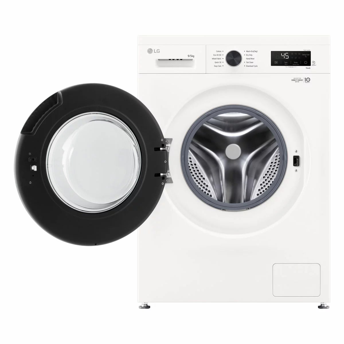 LG Series 2, W4X1095NWK 9/5kg Washer Dryer, E Rated in White, view 2