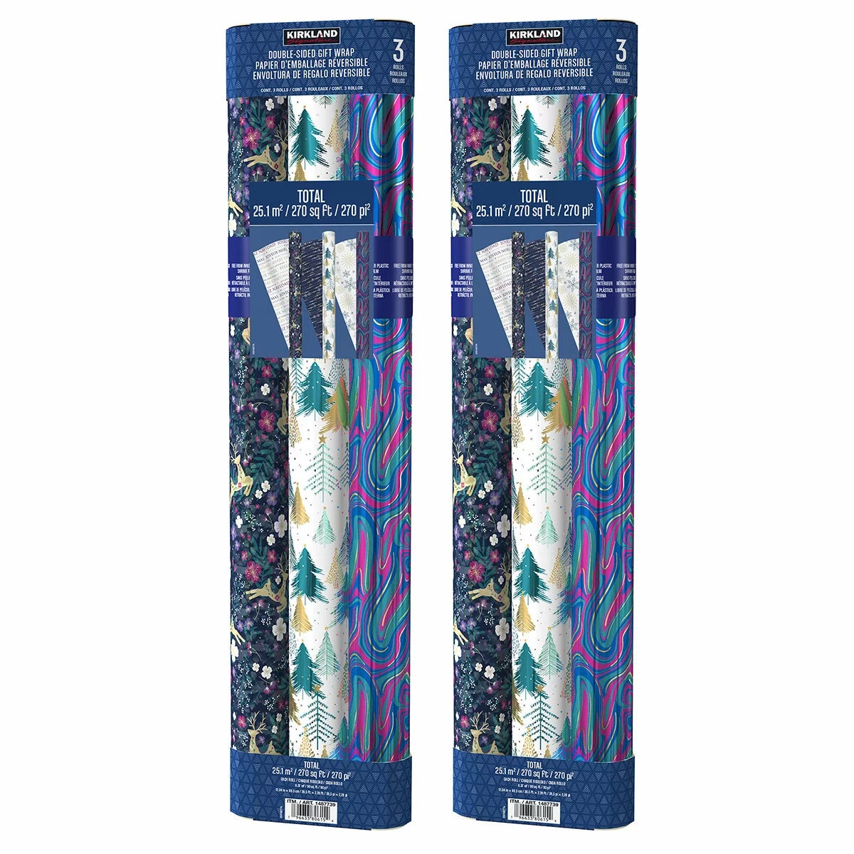 540 Sq ft Christmas Trio Wrap Pack