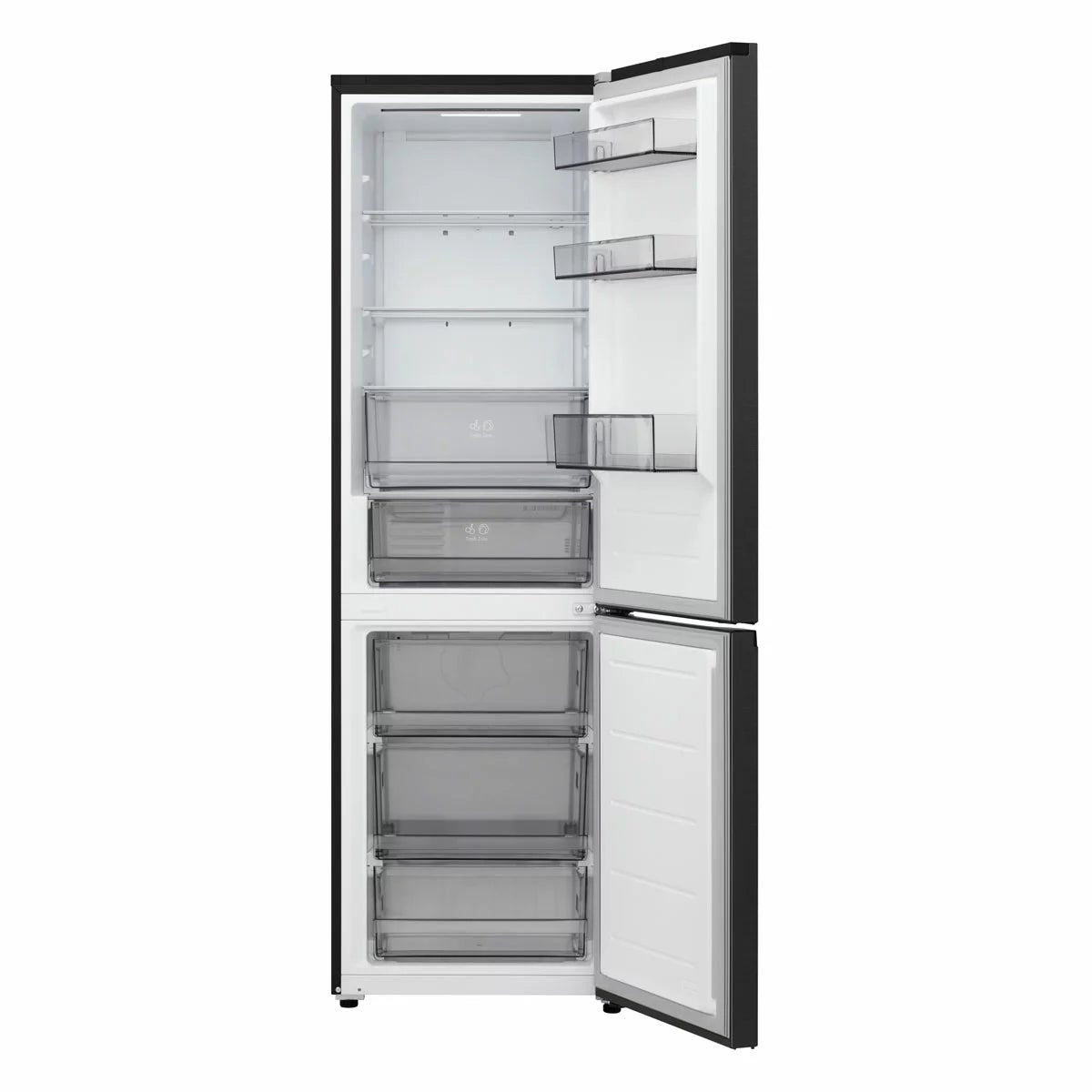 LG Fit & Max, GBBSJ10DEP Fridge Freezer, D Rated in Black, view 2