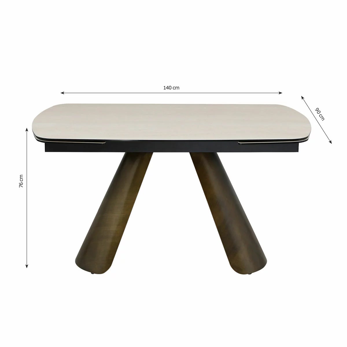 Albania Ceramic Extending Dining Table + 6 Grey Chairs, Seats 6-8, view 3