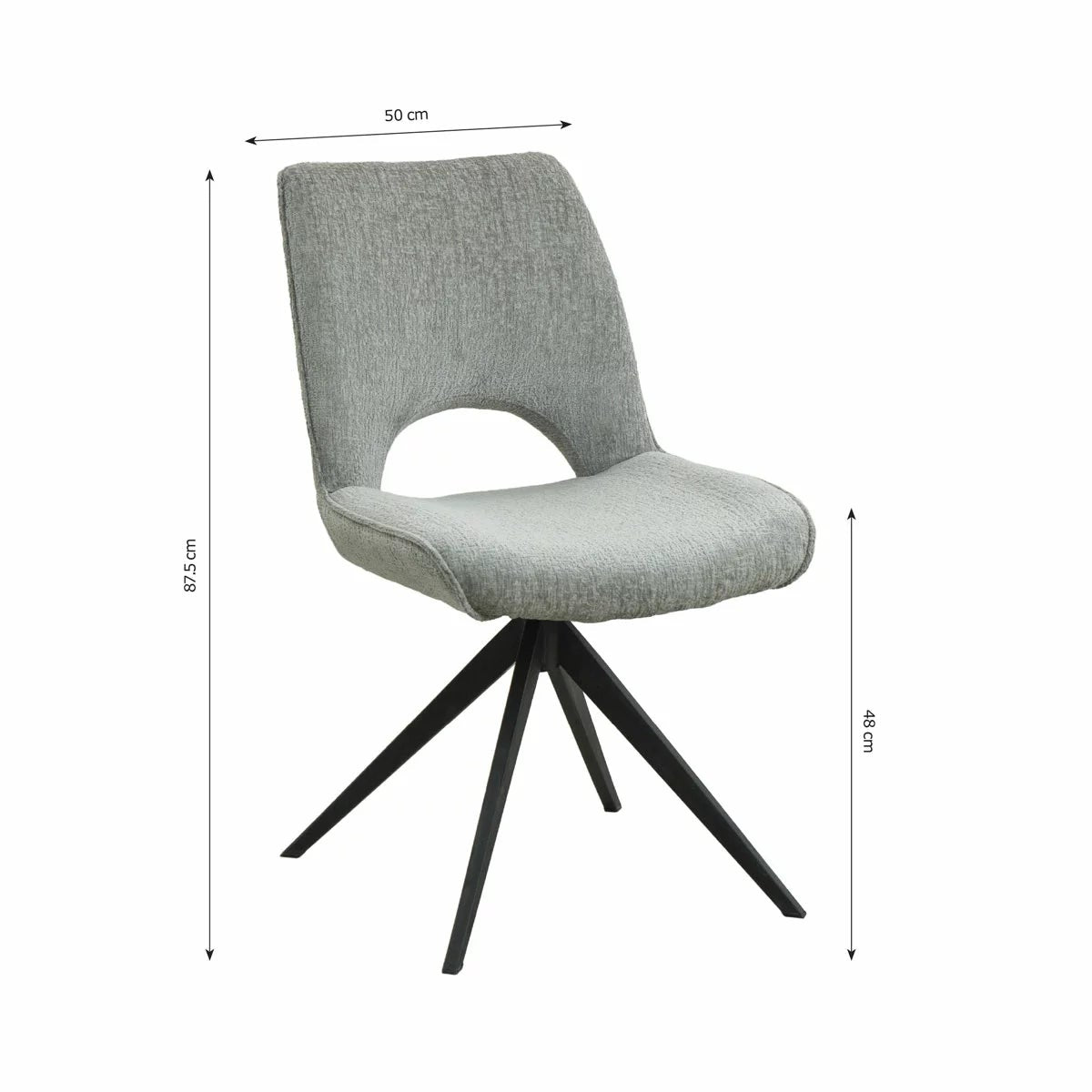 Jordan Ceramic Extending Dining Table + 6 Grey Chairs, Seats 6-8, view 4