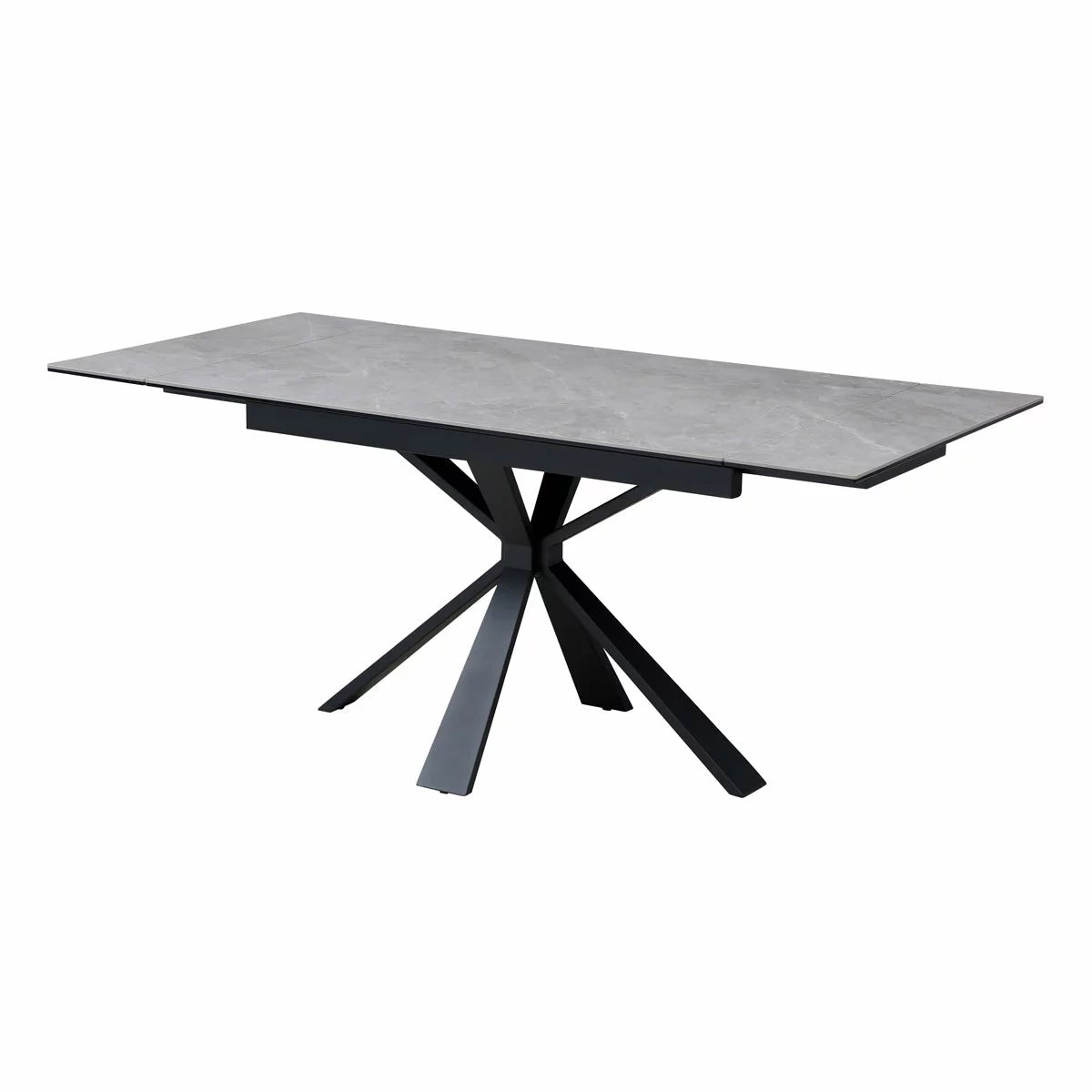 Jordan Ceramic Extending Dining Table + 6 Grey Chairs, Seats 6-8, view 5