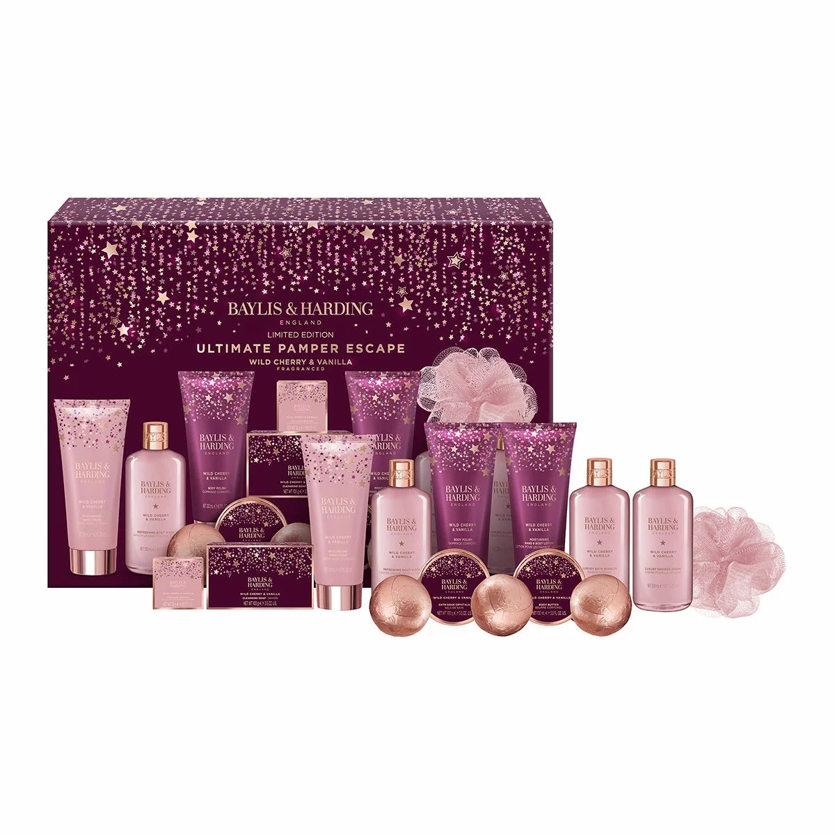 Baylis & Harding Ultimate Pamper Gift Set, Wild Cherry and Vanilla, view 2
